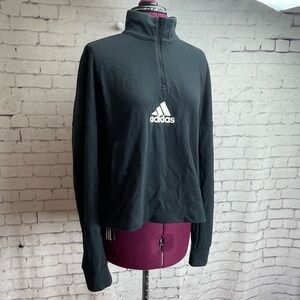 Adidas size medium black quarter zip sweatshirt